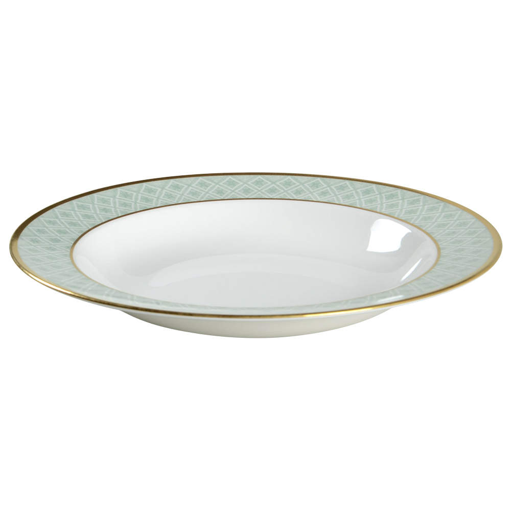 Fitzpatrick Green Large Rim Soup Bowl by Waterford China-1