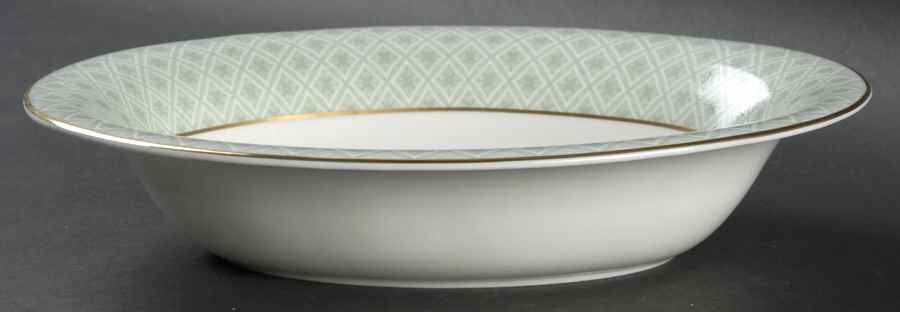 Fitzpatrick Green 9" Oval Vegetable Bowl by Waterford China-1