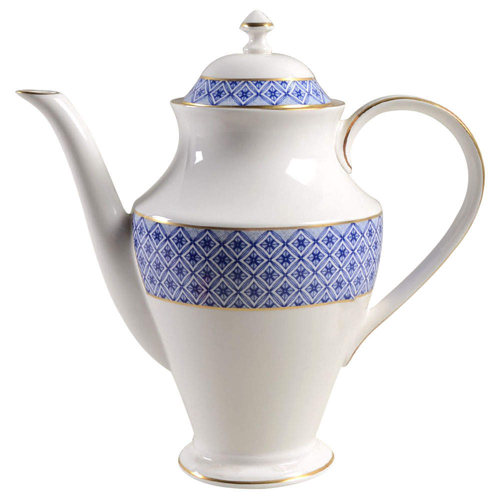 Fitzpatrick Blue Tea/Coffee Pot & Lid by Waterford China-1