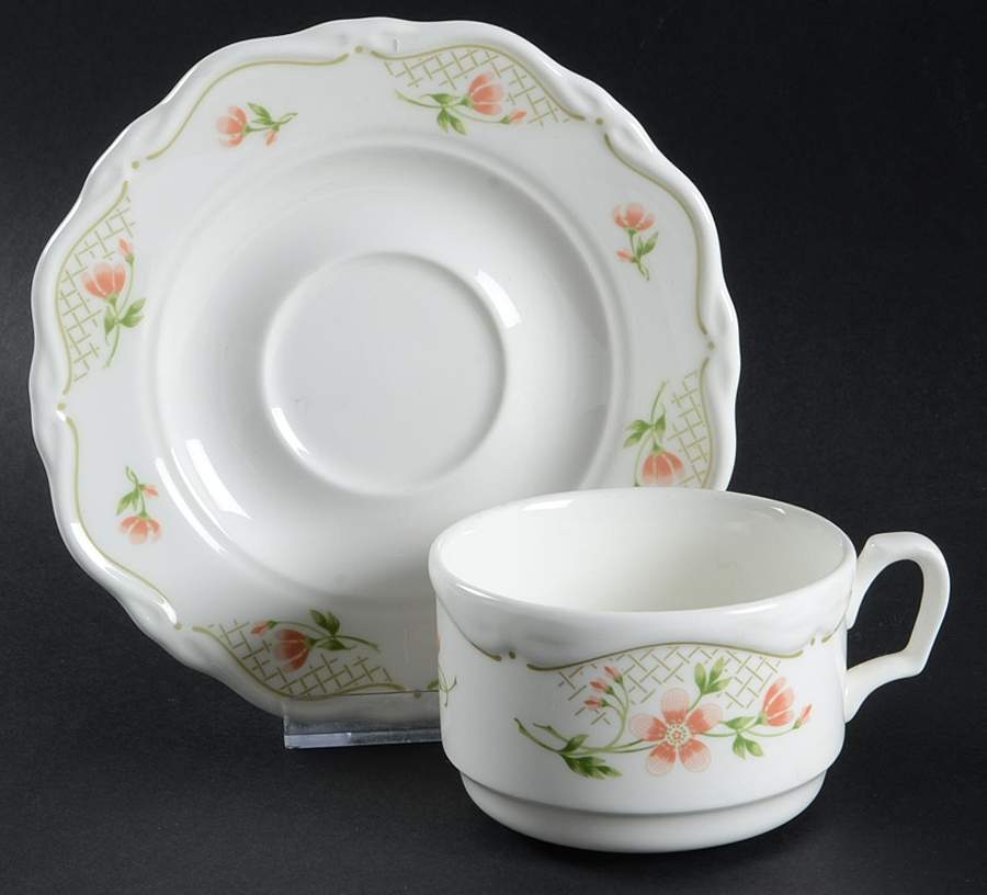 WW135 Flat Cup & Saucer Set by Wedgwood-1