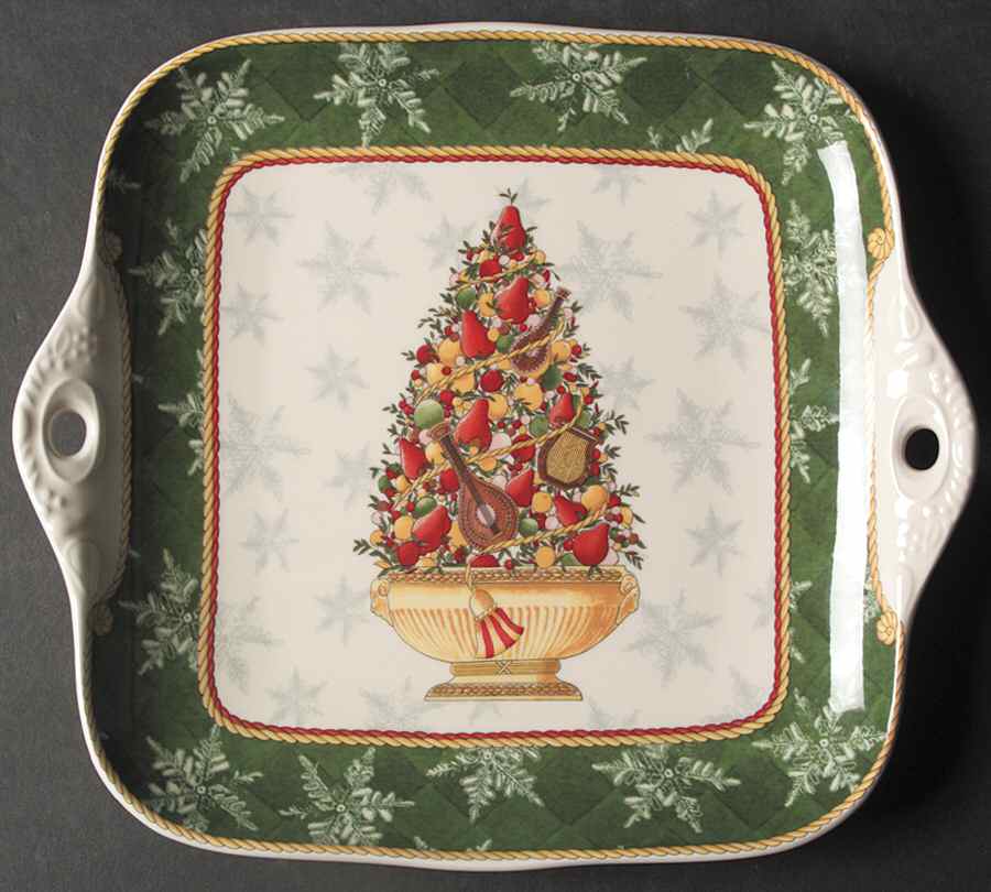 Winter Festival Square Handled Cake Plate by Wedgwood-1