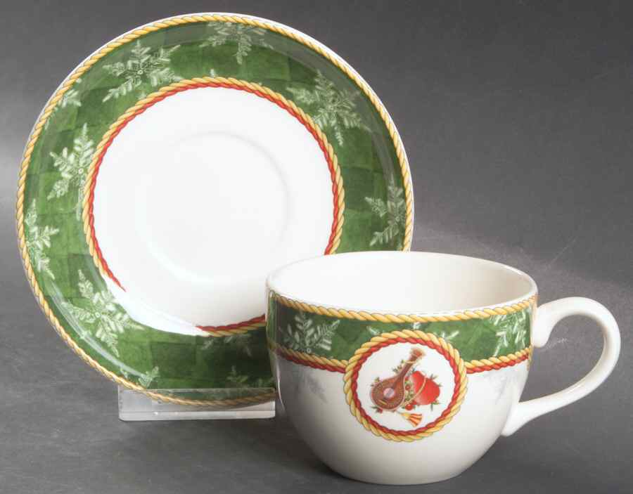 Winter Festival Flat Cup & Saucer Set by Wedgwood-1