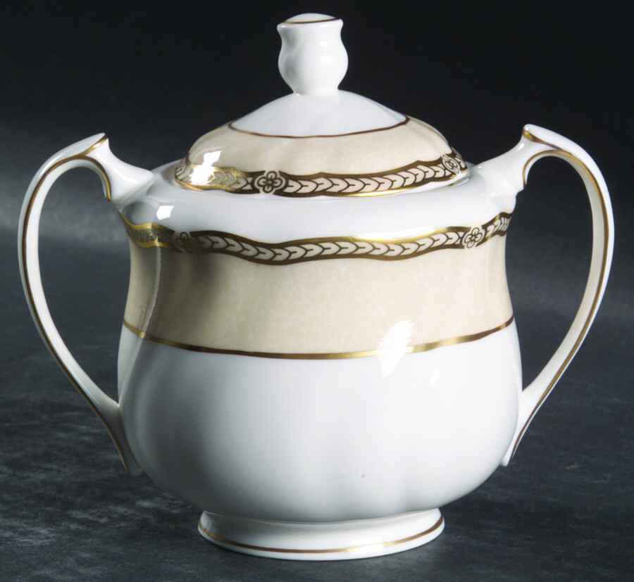 Crown Ivory Sugar Bowl & Lid by Wedgwood-1