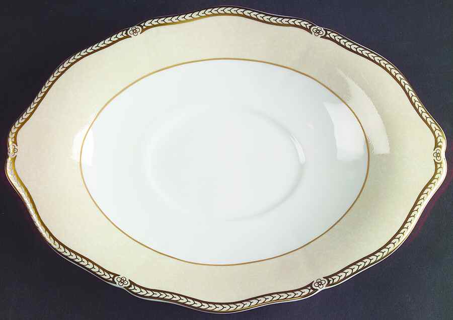 Crown Ivory Underplate for Gravy Boat by Wedgwood-1
