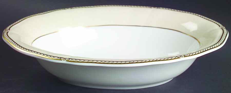 Crown Ivory 9" Oval Vegetable Bowl by Wedgwood-1