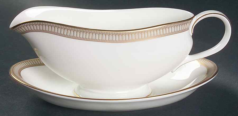 Carina Gold Gravy Boat & Underplate by Waterford China-1