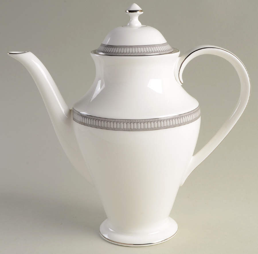 Carina Platinum Tea/Coffee Pot & Lid by Waterford China-1
