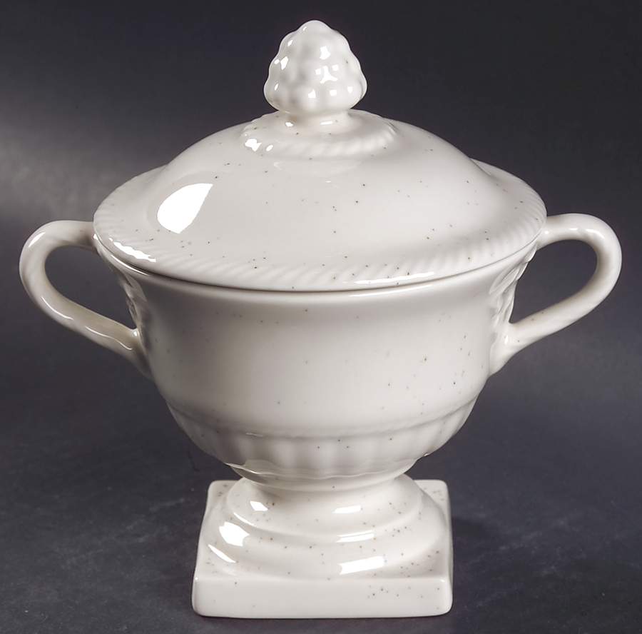 English Terrace Stone Sugar Bowl & Lid by Wedgwood-1
