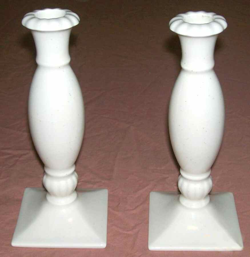 English Terrace Stone 8" Tall Candlestick by Wedgwood-1
