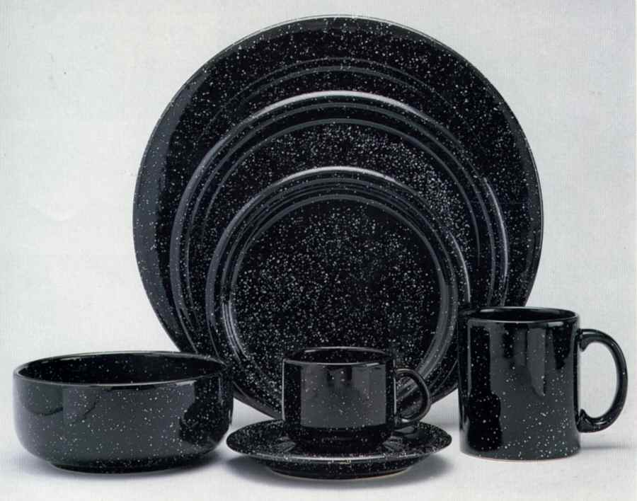 Granite Black Dinner Plate by Waechtersbach-1