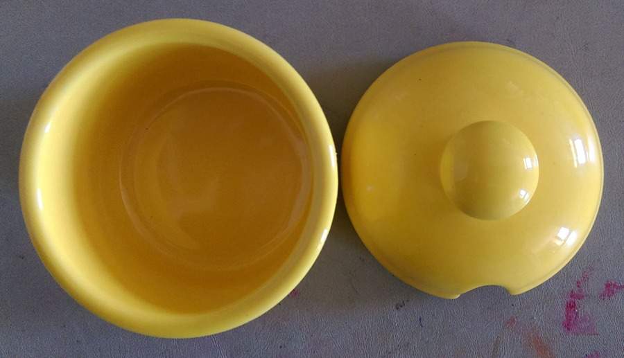 Solid Colours Desert Yellow Sugar Bowl & Lid by Waechtersbach-1