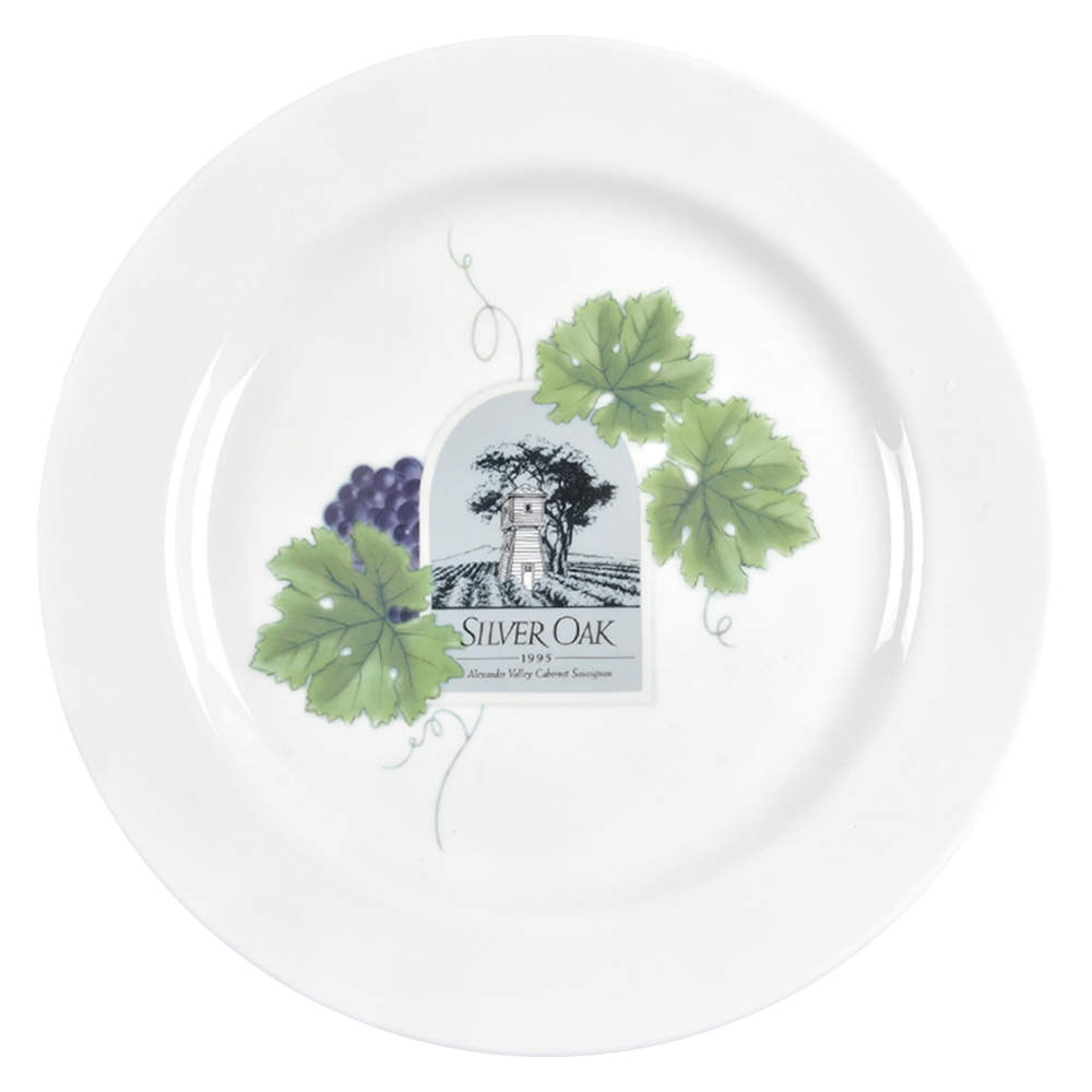 Grand Gourmet "Silver Oak" Wine Salad Plate by Wedgwood-1