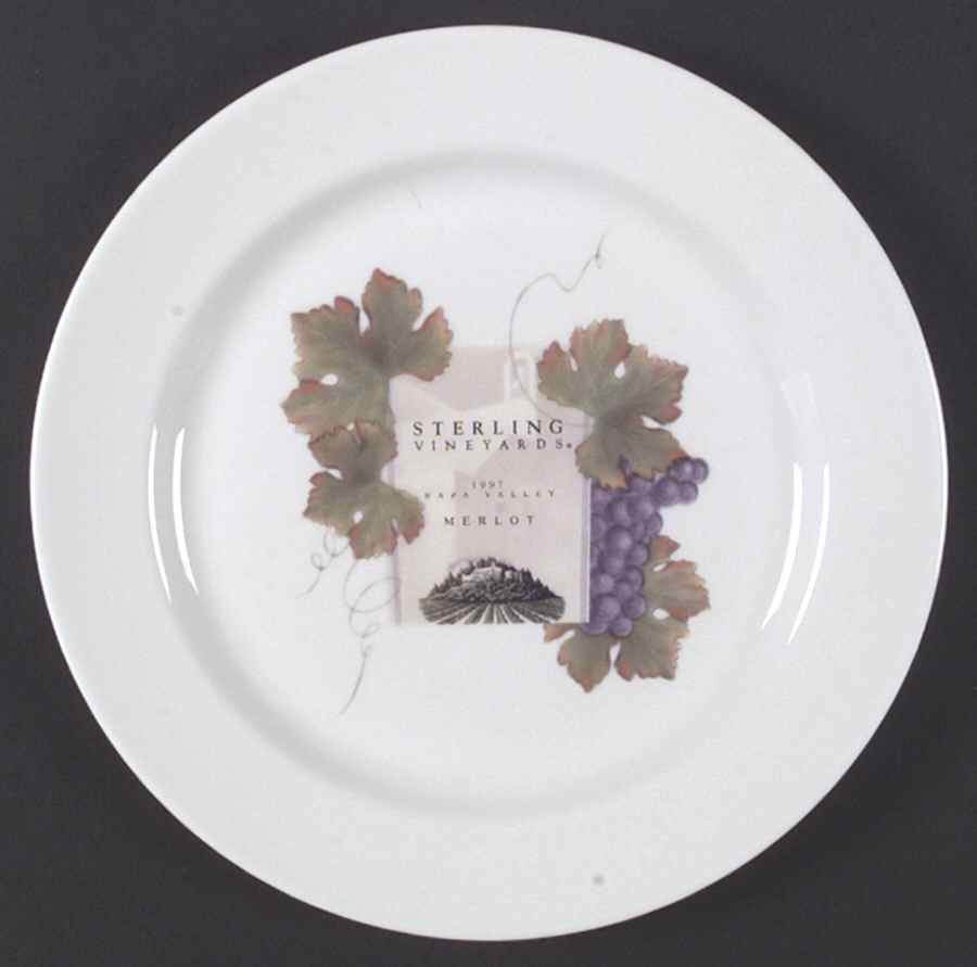 Grand Gourmet "Sterling" Merlot Wine Salad Plate by Wedgwood-1