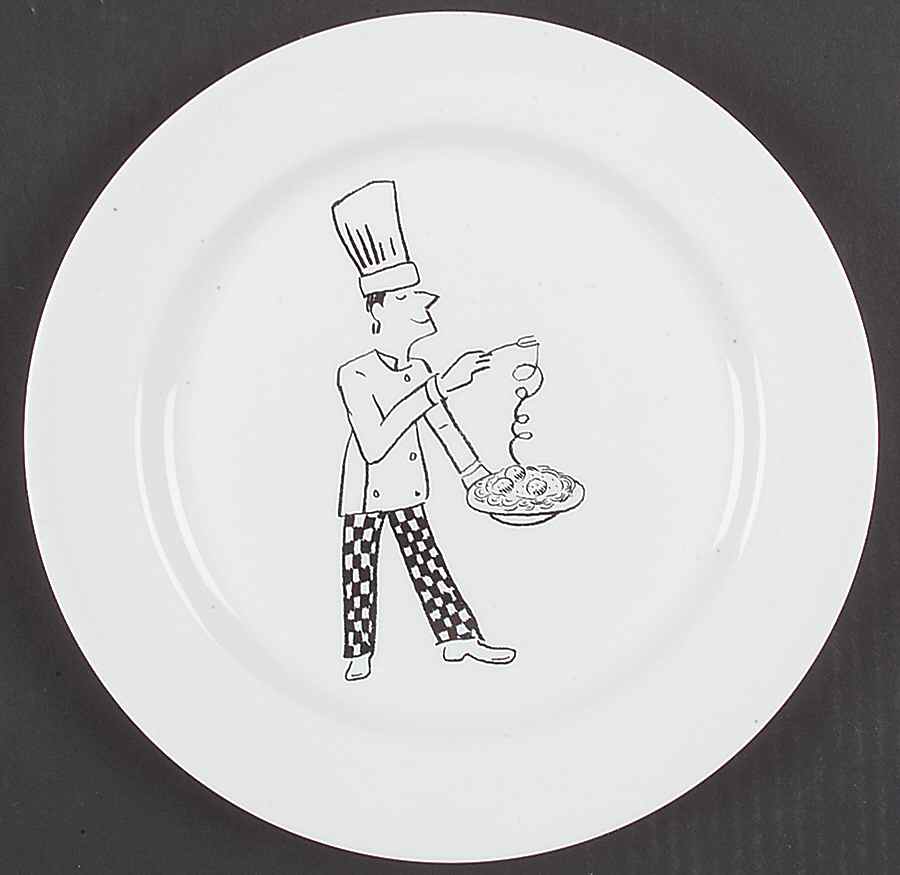 Grand Gourmet Chef with Spaghetti Salad Plate by Wedgwood-1