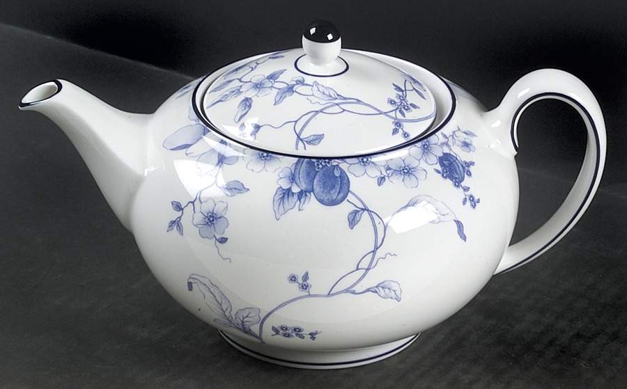 Blue Plum Teapot & Lid by Wedgwood-1