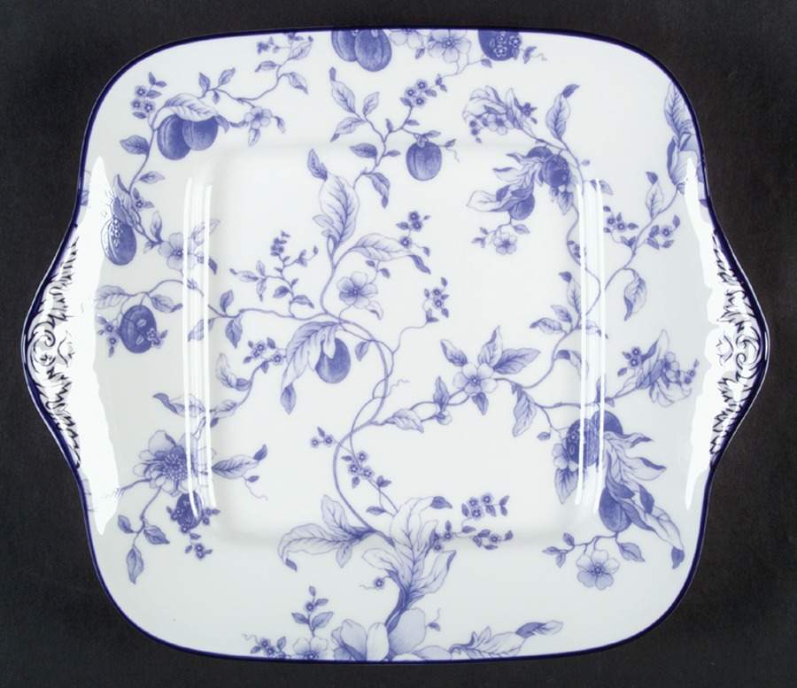 Blue Plum Square Handled Cake Plate by Wedgwood-1