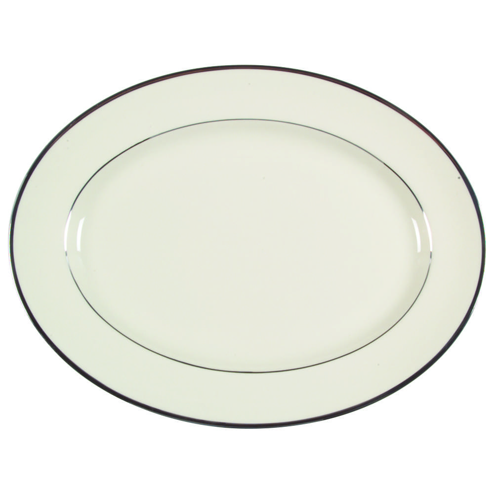 Majesty Platinum 14" Oval Serving Platter by Wedgwood-1