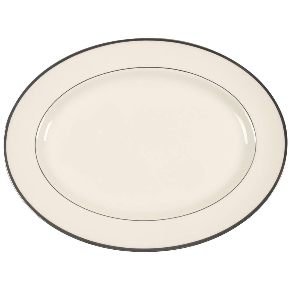 Majesty Platinum 15" Oval Serving Platter by Wedgwood-1