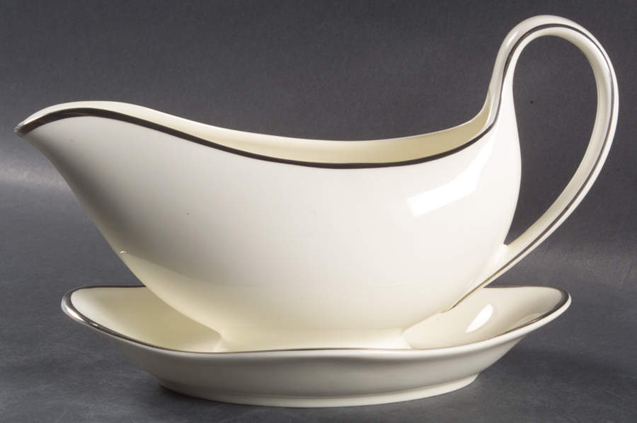 Majesty Platinum Gravy Boat & Underplate by Wedgwood-1