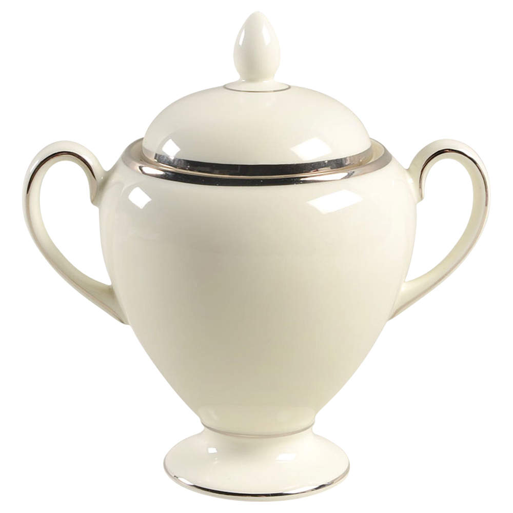 Majesty Platinum Globe Shape Sugar Bowl & Lid by Wedgwood-1