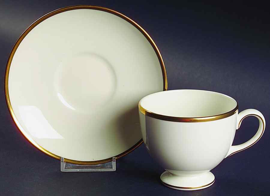 Majesty Gold Footed Cup & Saucer Set by Wedgwood-1