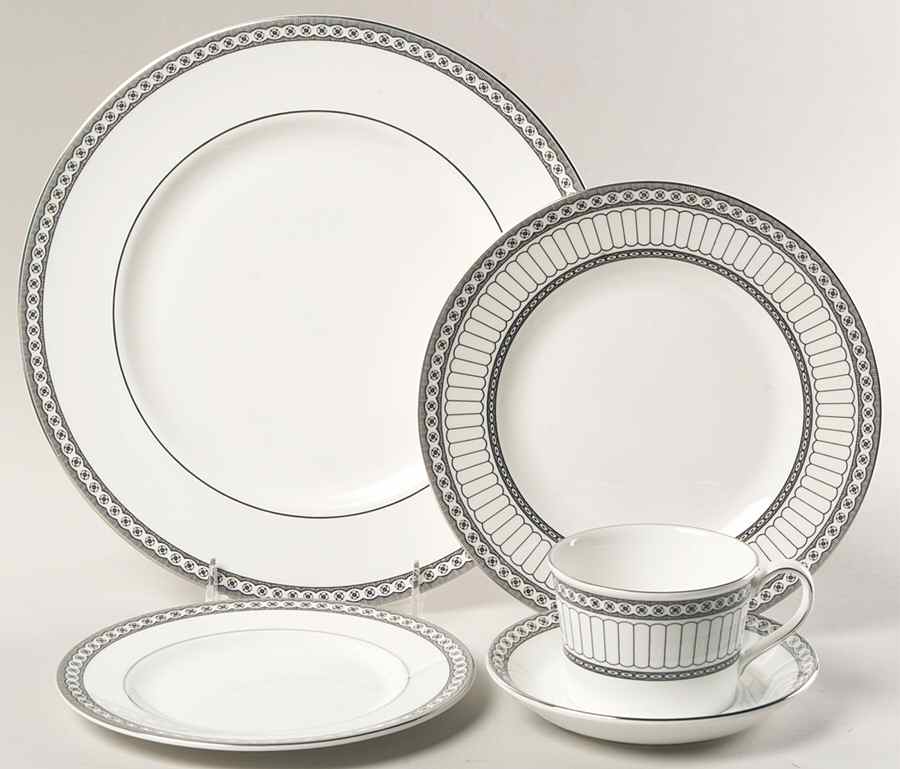 Contrasts Colonnade 5-Piece Place Set=Csfl or Csft,Dp,Sp,Bb by Wedgwood-1