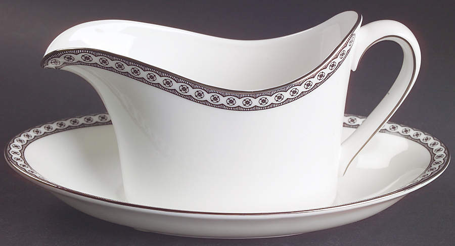 Contrasts Ulander Gravy Boat & Underplate by Wedgwood-1