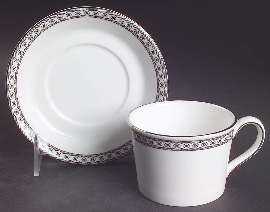 Contrasts Ulander Flat Cup & Saucer Set by Wedgwood-1