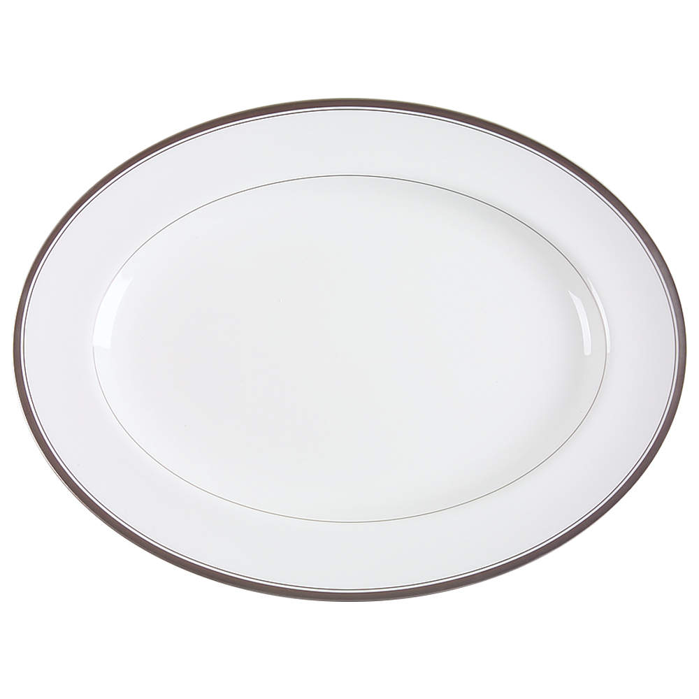Harcourt Platinum 15" Oval Serving Platter by Waterford China-1