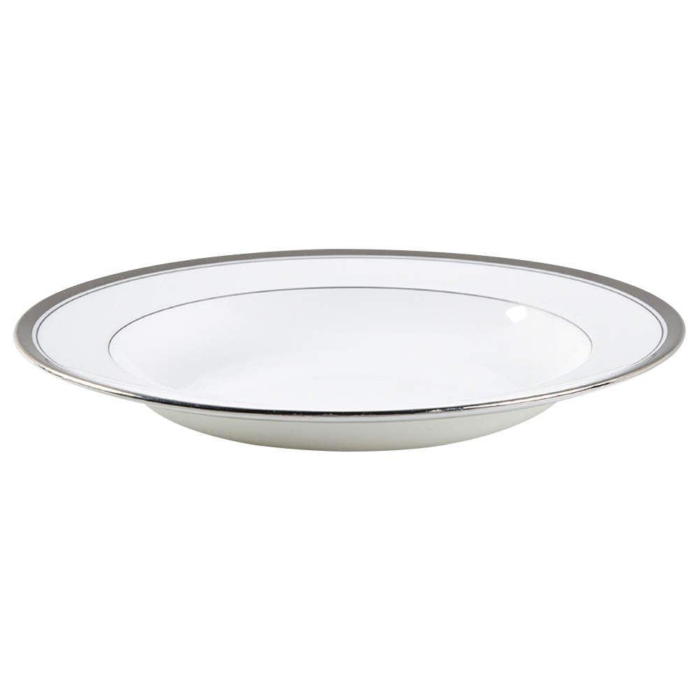 Harcourt Platinum Large Rim Soup Bowl by Waterford China-1