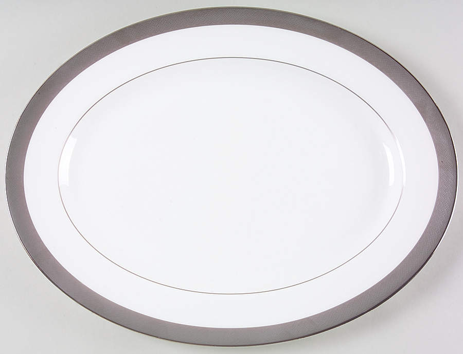 Kells Platinum 15" Oval Serving Platter by Waterford China-1