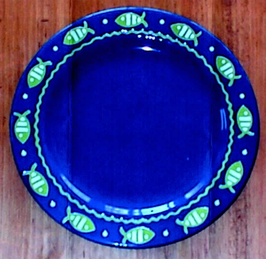 Fun Fish Blue Dinner Plate by Waechtersbach-1