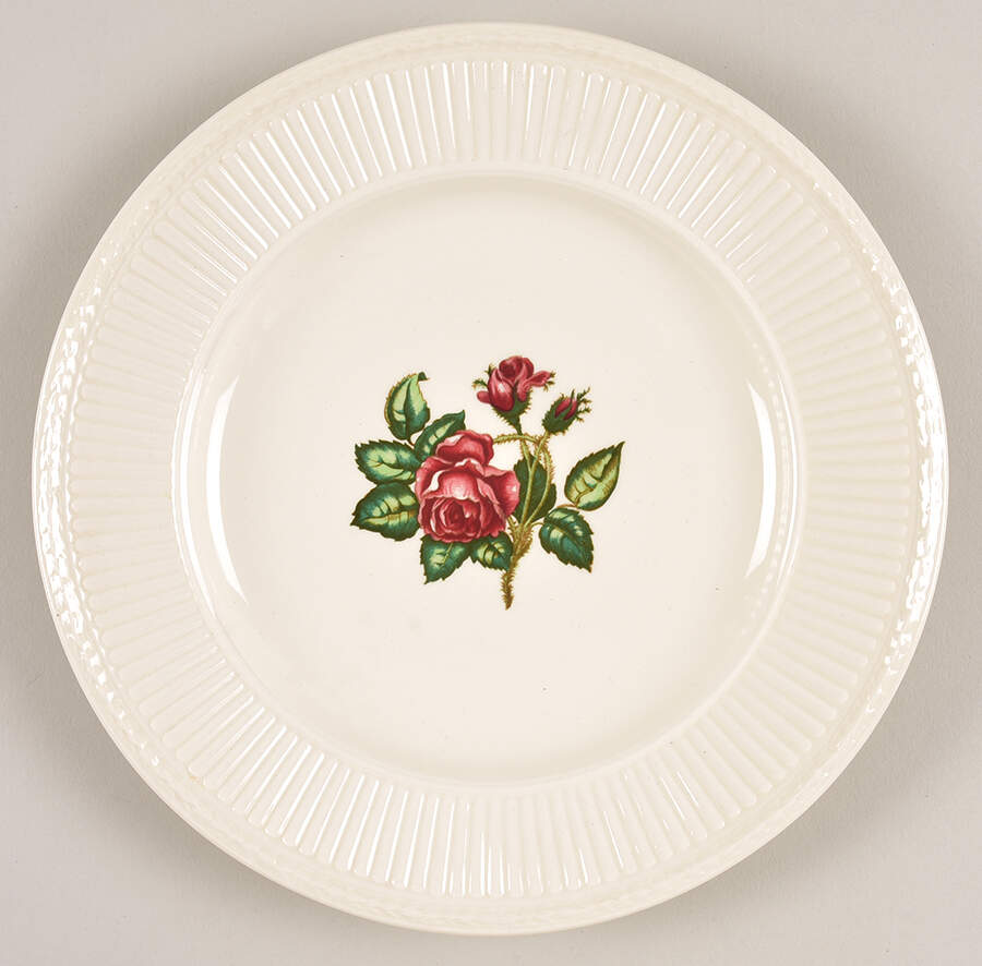 Moss Rose (Newer, Black Backstamp) Salad Plate by Wedgwood-1