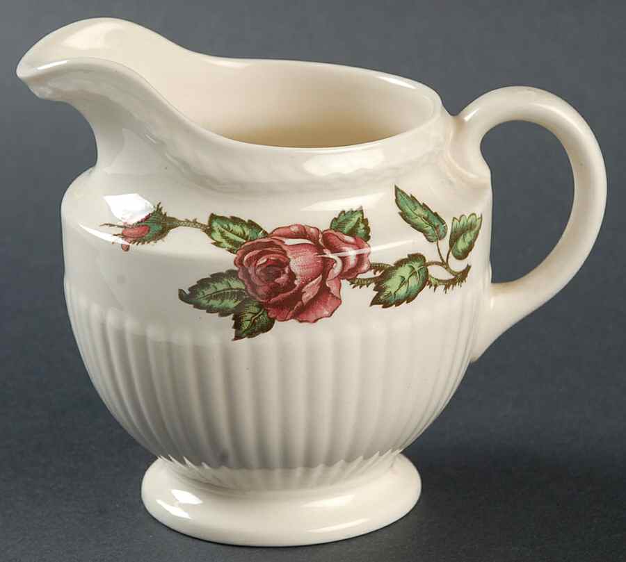 Moss Rose (Newer, Black Backstamp) Creamer by Wedgwood-1