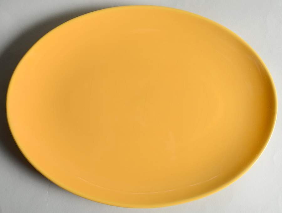 Fun Factory Yellow (Germany) 12" Oval Serving Platter by Waechtersbach-1