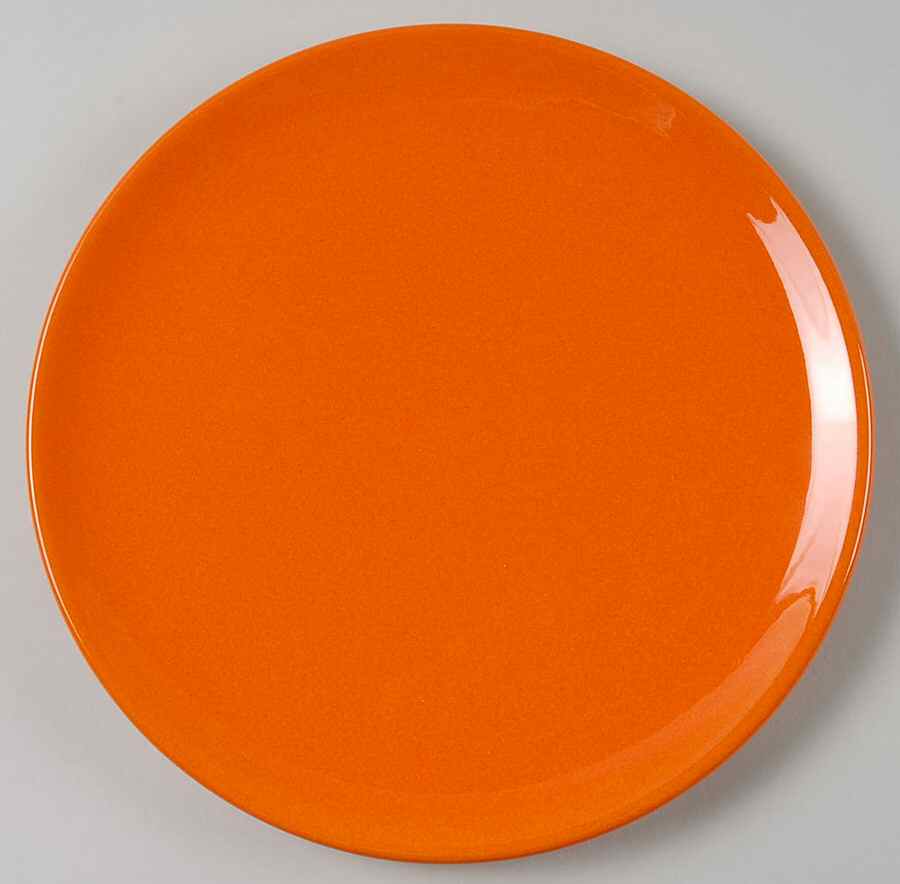 Fun Factory Freestyle Orange (Germany) Coupe Salad/Dessert Plate by Waechtersbach-1