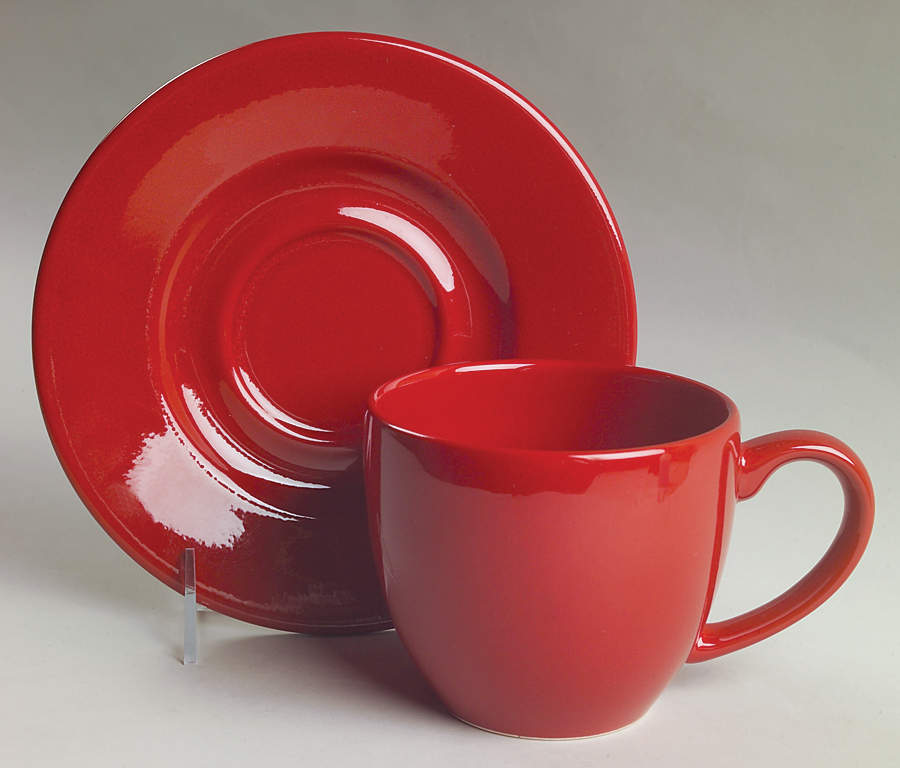 Fun Factory Freestyle Red-Cherry (Germany) Jumbo Cup & Saucer Set by Waechtersbach-1