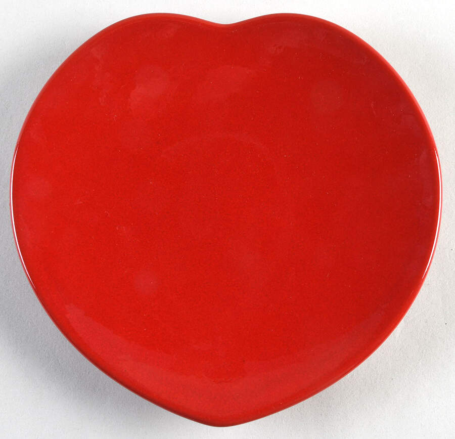 Fun Factory Freestyle Red-Cherry (Germany) Heart Shaped Plate by Waechtersbach-1