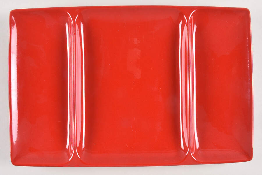 Fun Factory Freestyle Red-Cherry (Germany) 3 Part Rectangular Divided Server by Waechtersbach-1