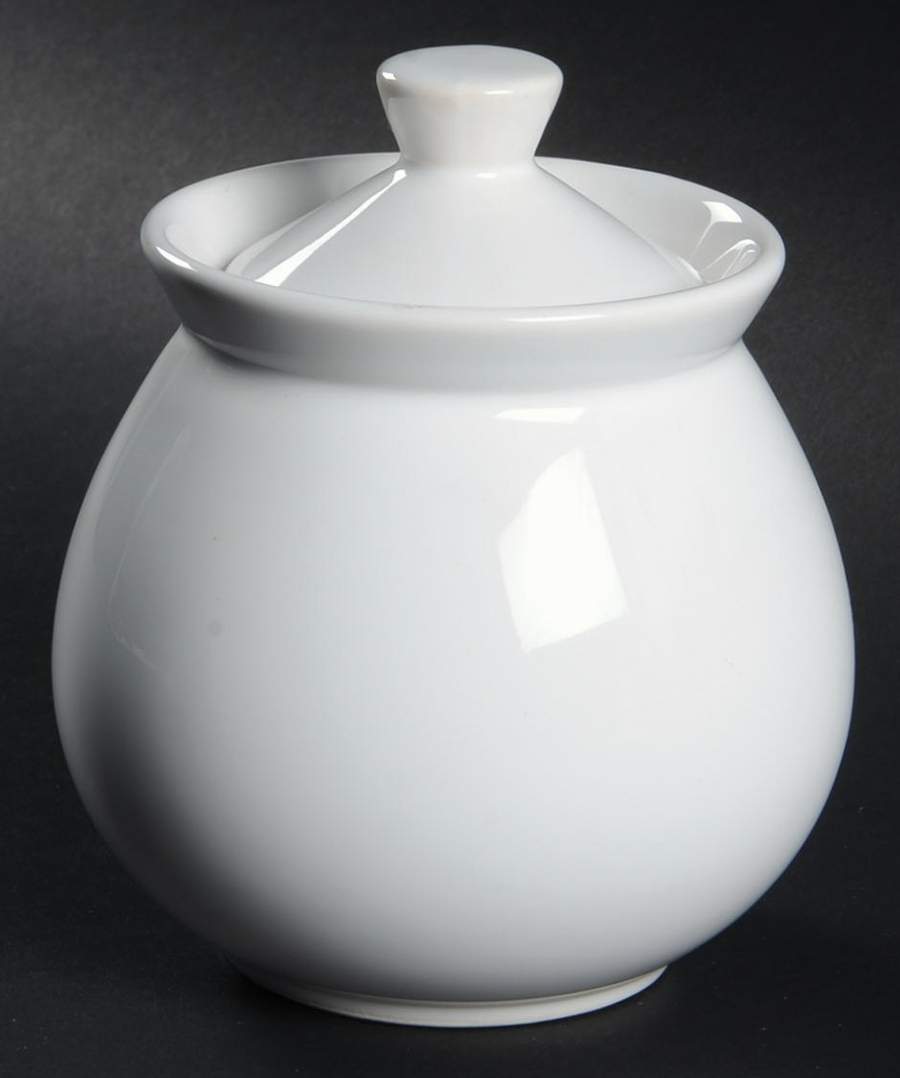 Fun Factory Freestyle White (Germany) Sugar Bowl & Lid by Waechtersbach-1