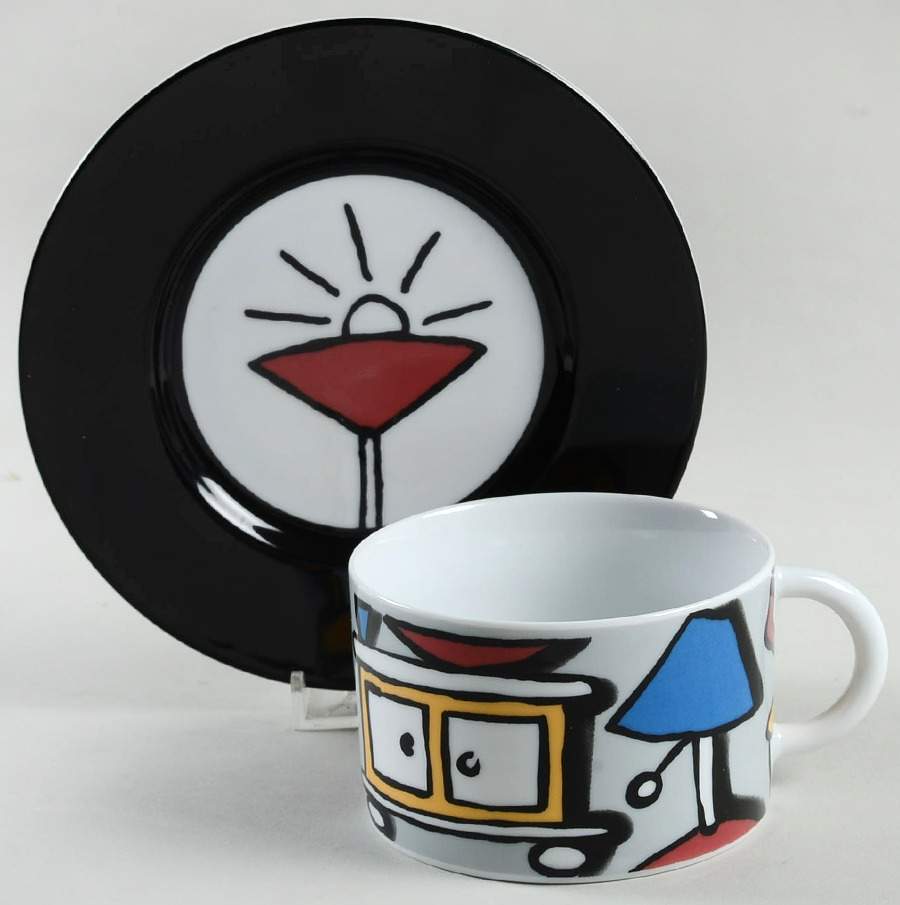 Art Werk Flat Cup & Saucer Set by Waechtersbach-1