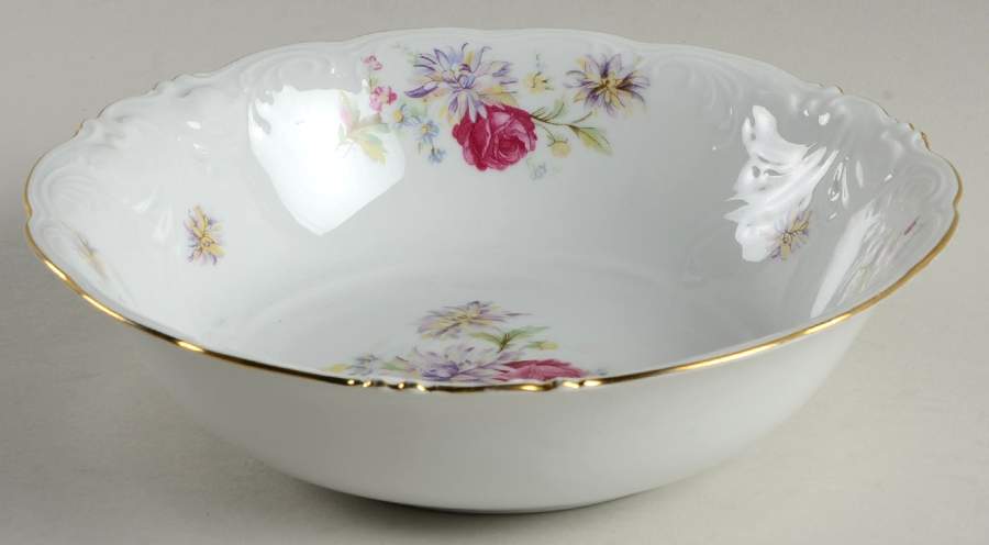 Bouquet 9" Round Vegetable Bowl by Wawel-1