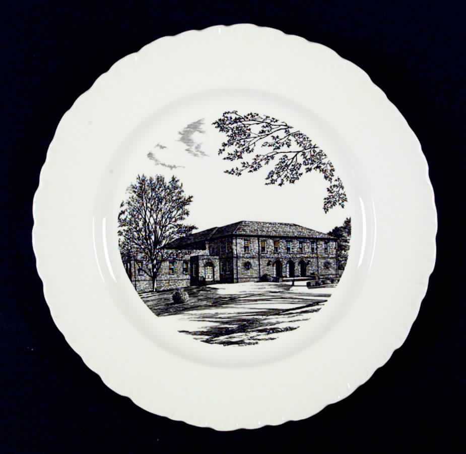 King College Black Dinner Plate by Wedgwood-1