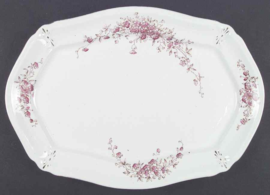 Forget Me Not 13" Oval Serving Platter by Willets (USA)-1