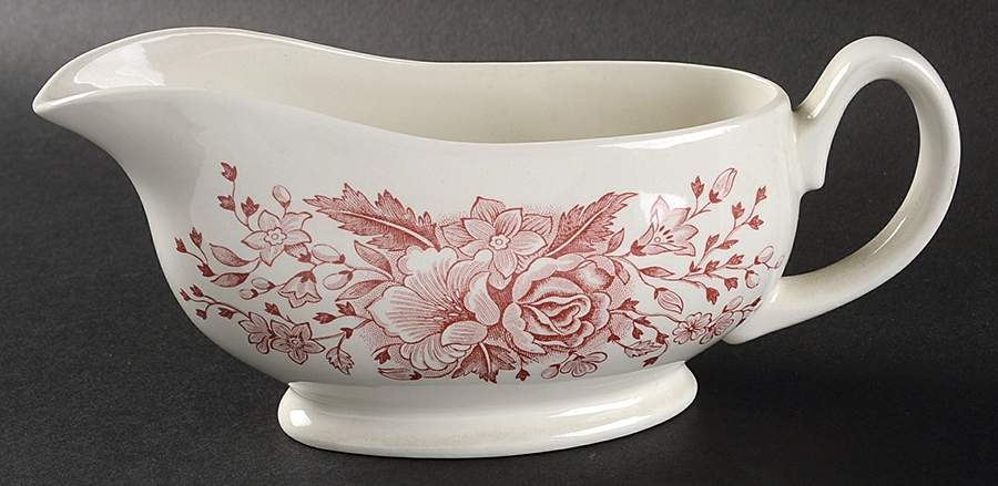Kew Pink Gravy Boat by Wood & Sons-1