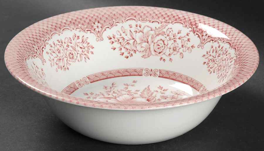 Kew Pink 9" Round Vegetable Bowl by Wood & Sons-1