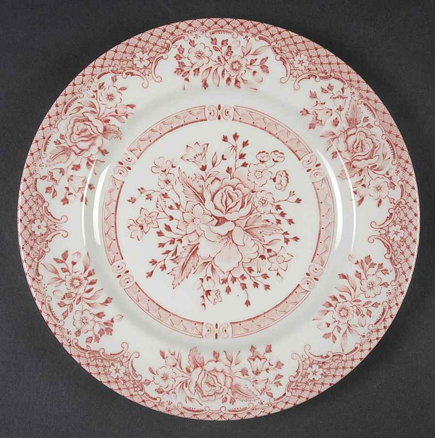 Kew Pink Salad Plate by Wood & Sons-1