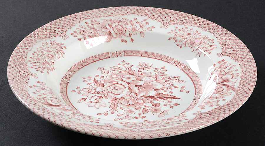 Kew Pink Large Rim Soup Bowl by Wood & Sons-1