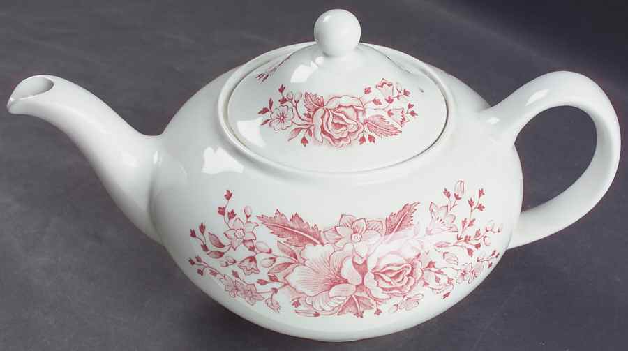 Kew Pink Teapot & Lid by Wood & Sons-1