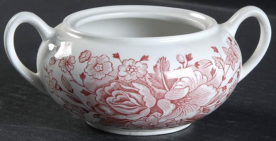 Kew Pink Sugar Bowl No Lid by Wood & Sons-1
